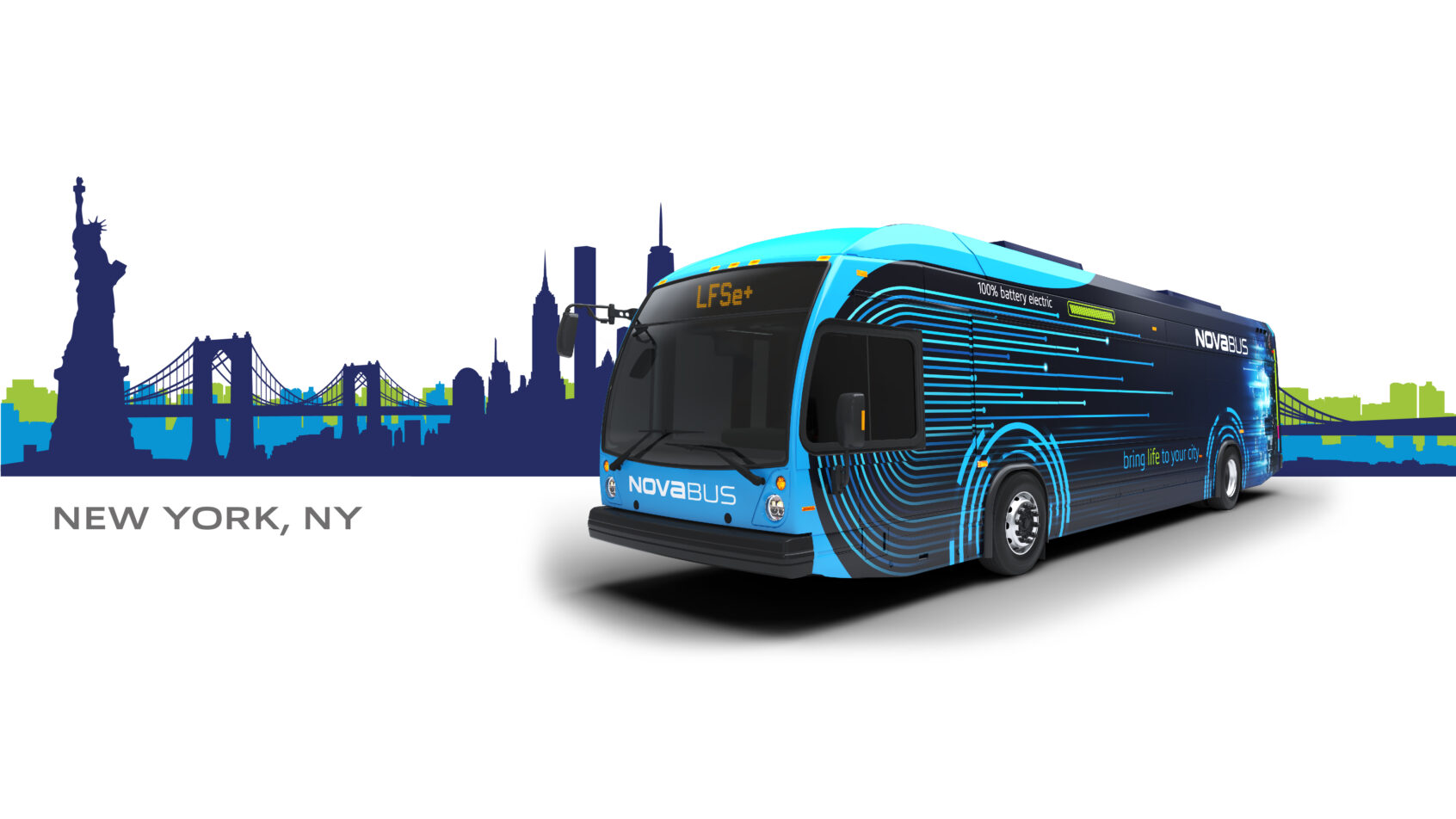 La New York State Metropolitan Transportation Authority (MTA) commande cinq LFSe+, le modèle d’autobus 100% électrique de Nova Bus