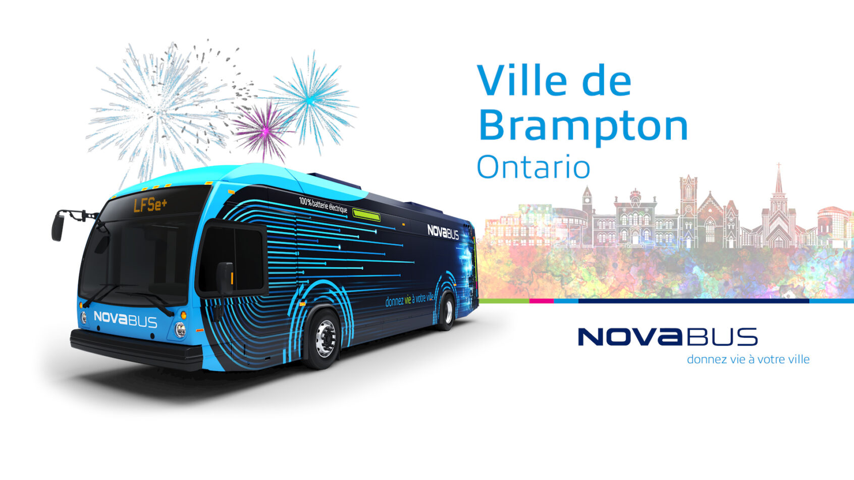 La Ville de Brampton, en Ontario, signe un contrat avec Nova Bus pour l’acquisition de 10 autobus électriques à grande autonomie