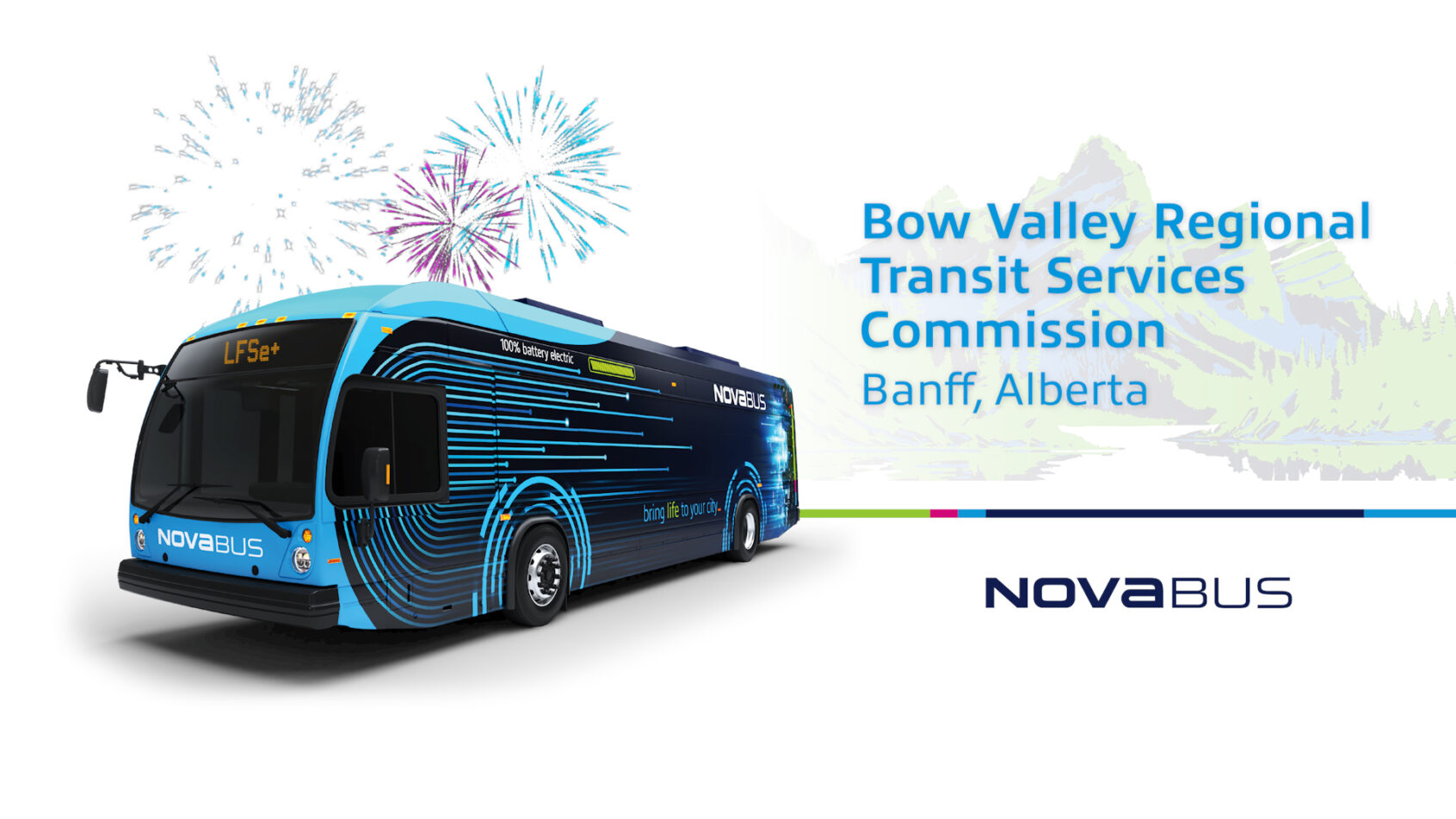 La Bow Valley Regional Transit Services Commission à Banff, en Alberta, poursuit l’électrification de sa flotte avec Nova Bus en acquérant ses premiers LFSe+